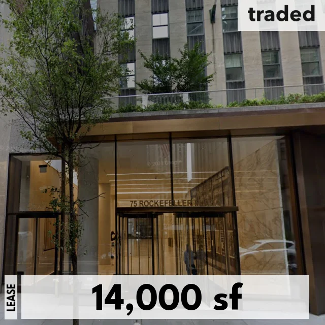 Erste Group Bank AG Leases 14000 Square Feet At 75 Rockefeller Plaza From RXR Realty