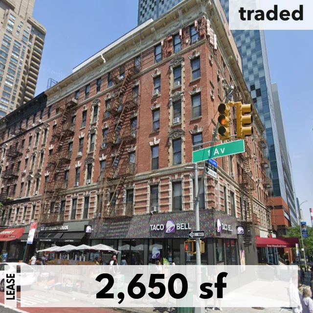 Taco Bell Leases 2650 Square Feet From Relgold LLC At 1266 1st Ave New York