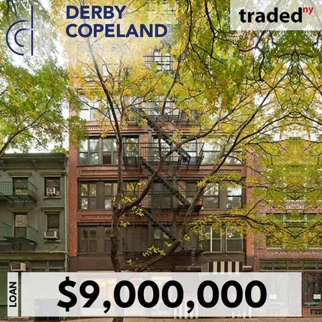 Derby Copeland Capital Closes $9 Million Acquisition Loan For Mixed-Use Property In NoHo