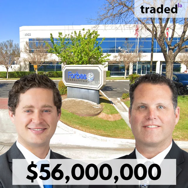 Forbes Industries Sells Industrial Property In Ontario, CA For $56M. Stefan Pastor & Brad Yates - Stream Realty Partners Represented The Seller