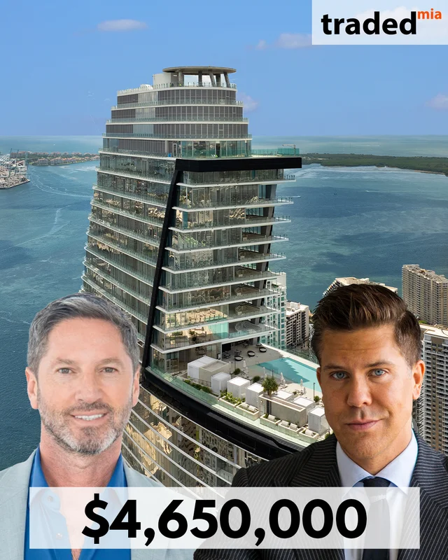 Seller's Representatives Fredrik Eklund & Pietro Belmonte Sell Miami Condo For $4.65M