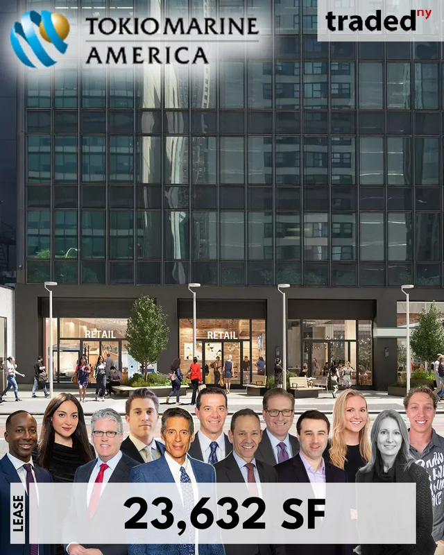 Tokio Marine America Signs Lease For Two Full Floors At 825 3rd Avenue In Midtown Manhattan