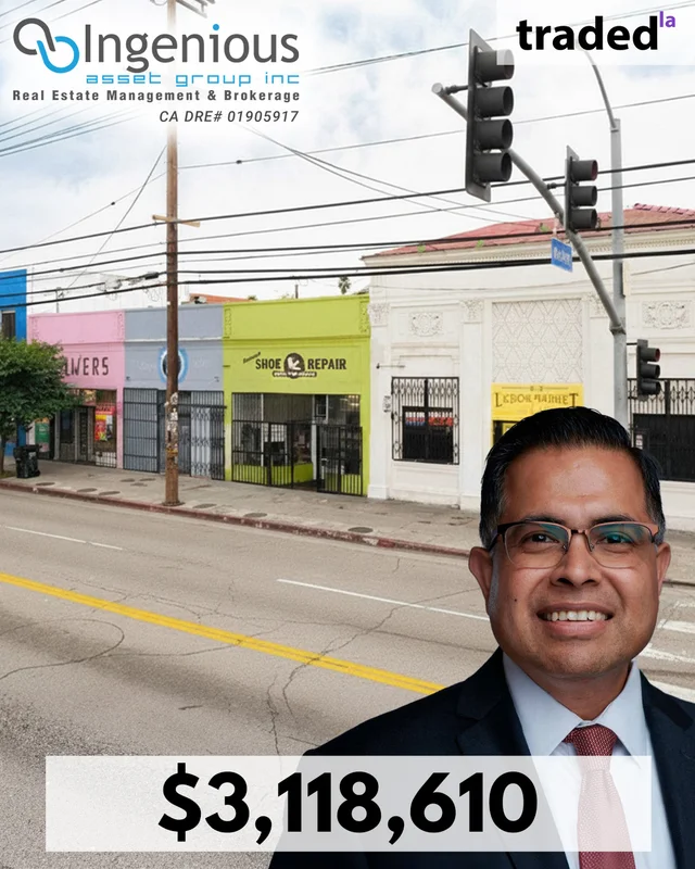David Baradarian Acquires Retail Asset At 3072 West Pico Boulevard Los Angeles For $3.12M
