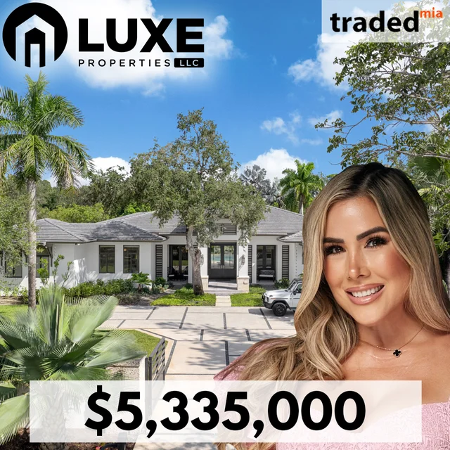 Bianca Guevara Of Luxe Properties Represents Sale Of Pinecrest Single Family Home For $5.335M