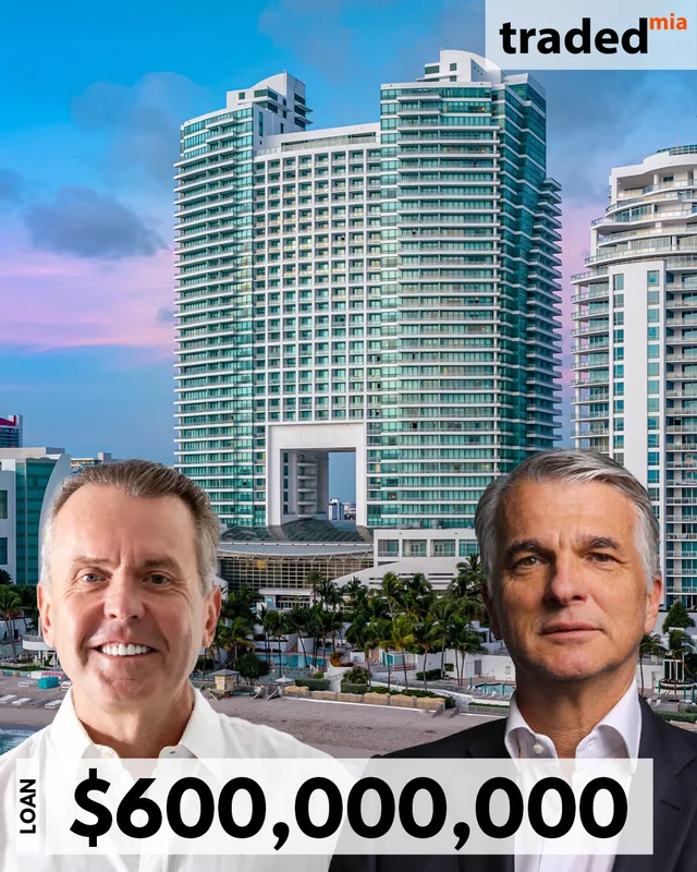 Sean Hehir Of Trinity Investments And Sergio Ermotti Of UBS Refinances Hotel In Hollywood For $600M