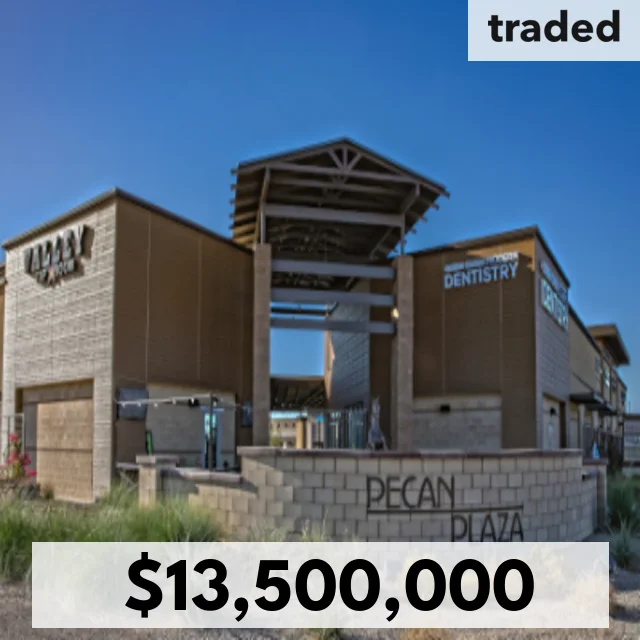 Pecan Plaza Shops Sold In Queen Creek For $13.5 Million With Brokers John Schweikert & Chad Tiedeman
