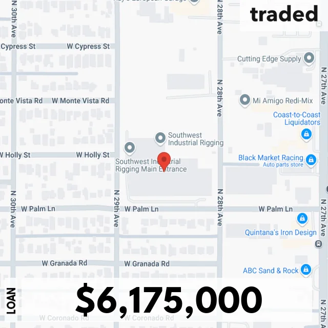 RRA Capital Provides $6.18M Loan For Industrial Property At 2802 West Palm Lane In Phoenix