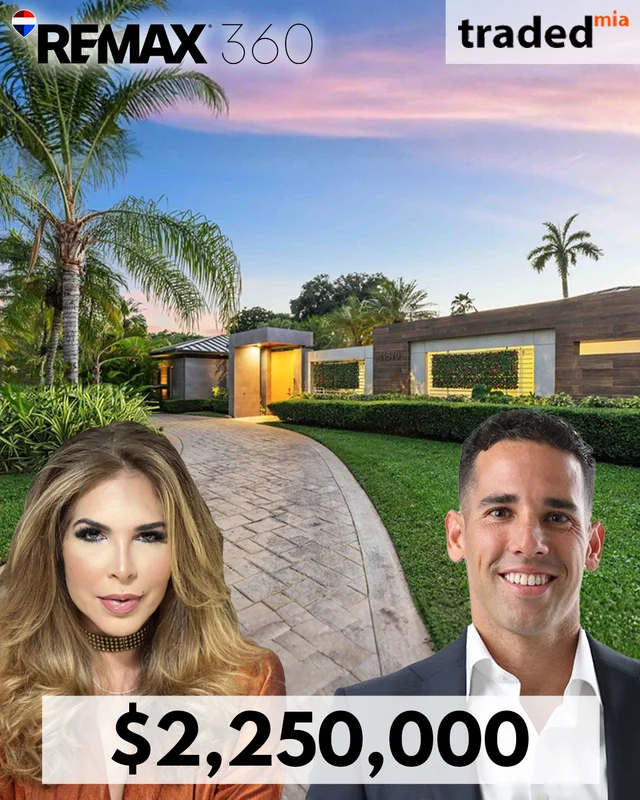 Elizabeth & Luis Palenzuela Purchase Pinecrest Single Family Home From Jennifer & Thatcher Brown For $2.25M