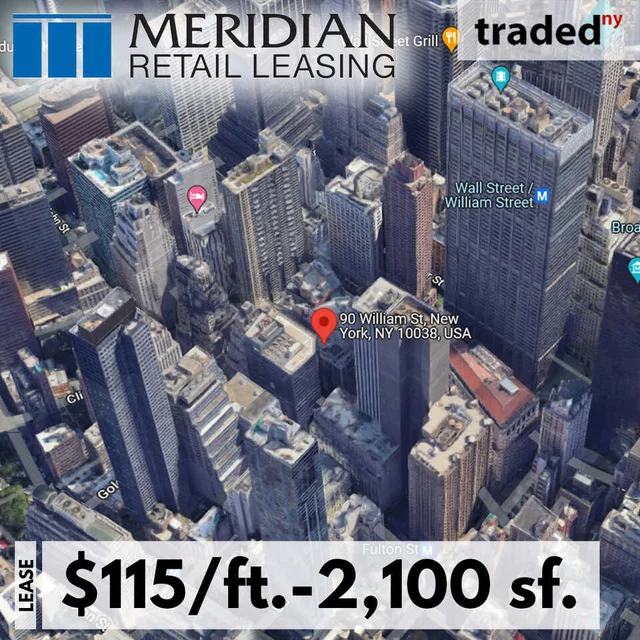 Hybar Leases Retail Space At 90 William Street In New York City