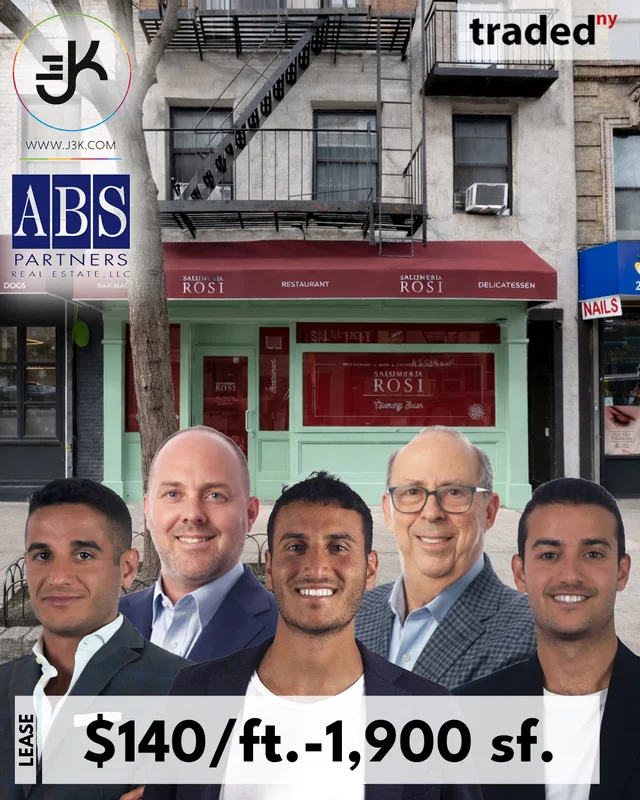 ABJ Properties Leases Mixed-Use Space To Salumeria Rosi At 222 Avenue B For 15 Years