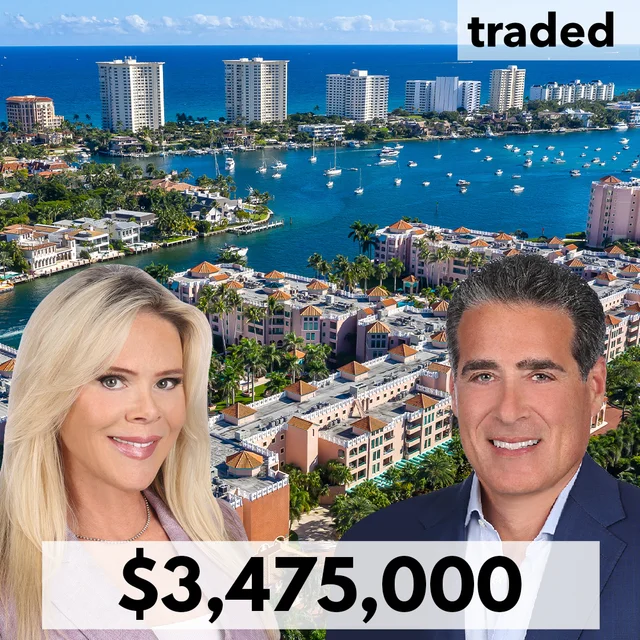 David Hall & Sonia Hall Of Hall Luxury Homes Group Represent Seller In Boca Raton Condo Sale For $3.475M