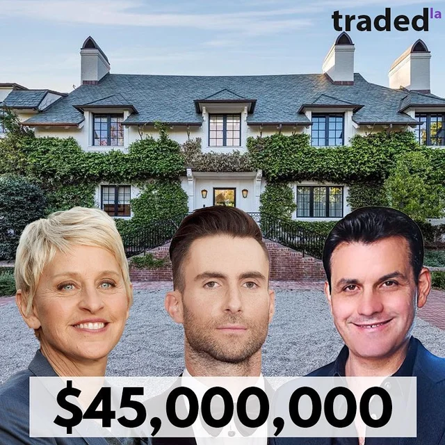 Ellen DeGeneres Acquires Beverly Hills SFR From Adam Levine For $45M