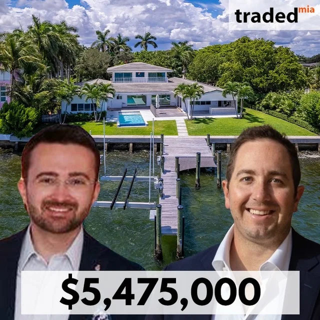 Alexander Reus Acquires Miami Shores SFR For $5.5M With Buyer's Rep Christopher Wands & Seller's Rep Florian Jouian