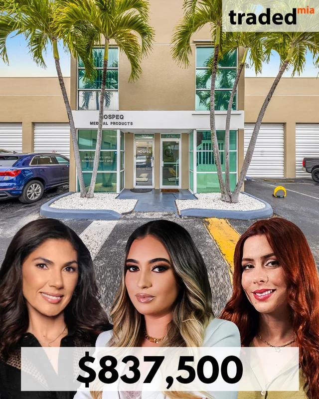 Jose Perez Purchases Office Asset At 7456 Southwest 48th Street For $837,500 With Brokers Nora Gonzalez Ashleen Cruz & Lucia Villa