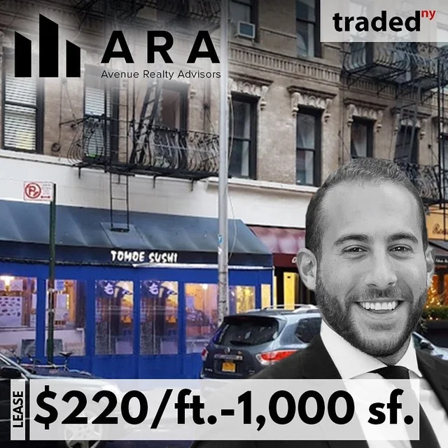 Tomoe Sushi Leases 1,000 SF Retail Space In NoHo, Manhattan