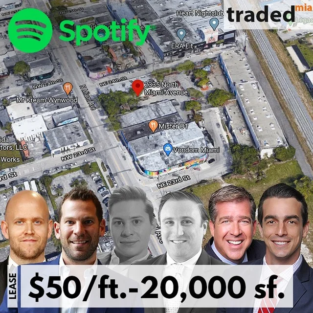 Spotify Leases 20,000 SF Space In Wynwood, Miami From Carpe Real Estate Partners