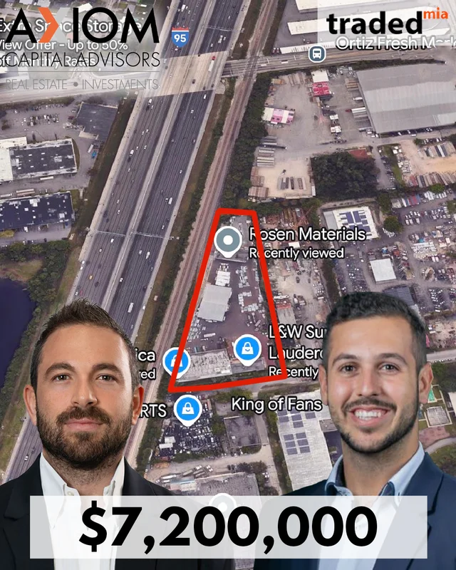 Drew Rosen Sells Industrial Asset In Fort Lauderdale For $7.2 Million With Axiom Capital Advisors