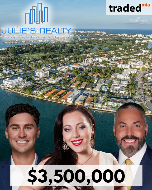 Kendall Stephens Yuliya Sidorevskaya Francisco Lozano Of Julie's Realty Sell Multifamily In Miami Beach For $3.5M