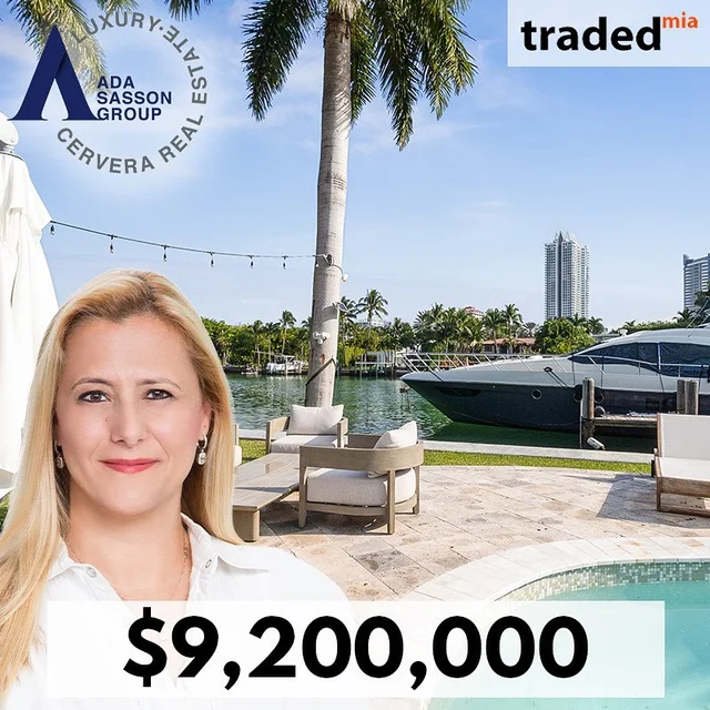 Miami Beach SFR Sold For $9.2M Cash-Full Price By Ada Sasson - Cervera Real Estate, Inc