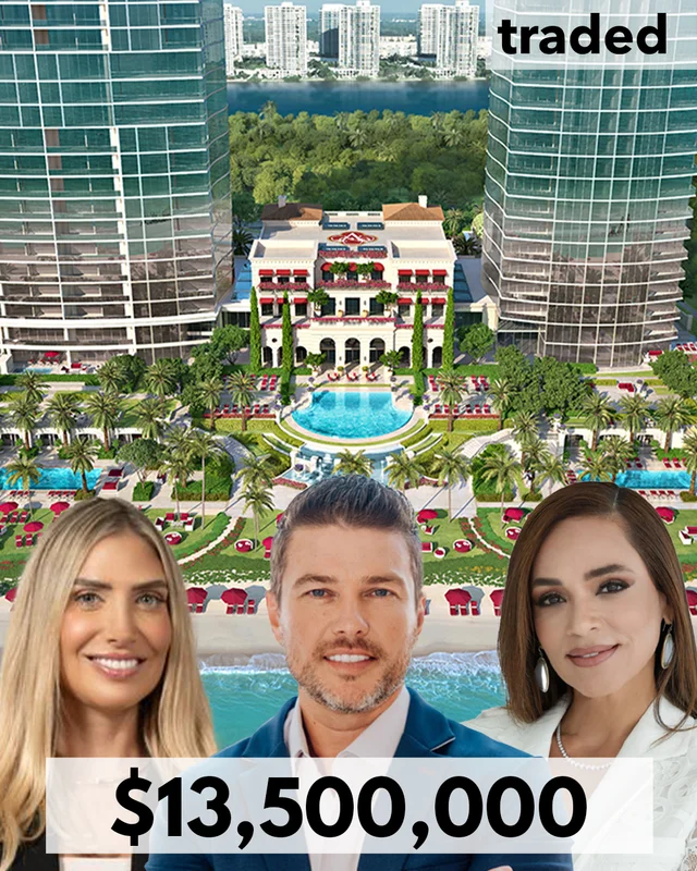 Sarah Gozlan And Daniel Tzinker Of The Agency Represent Seller In $13.5M Sunny Isles Beach Condo Sale