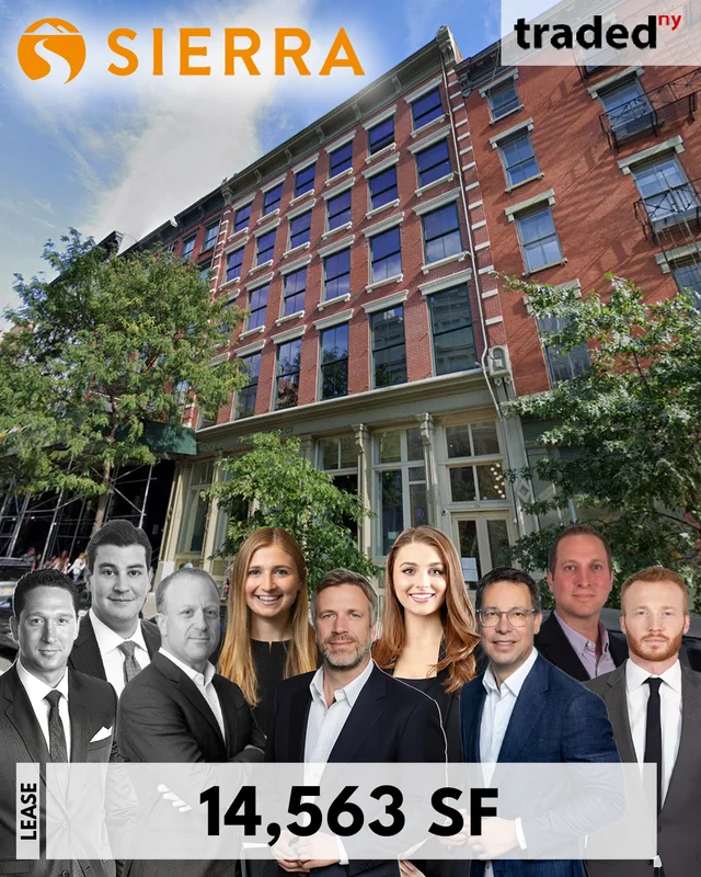 Sierra Leases 14,563 Square Feet Office Space At 375 West Broadway In SoHo