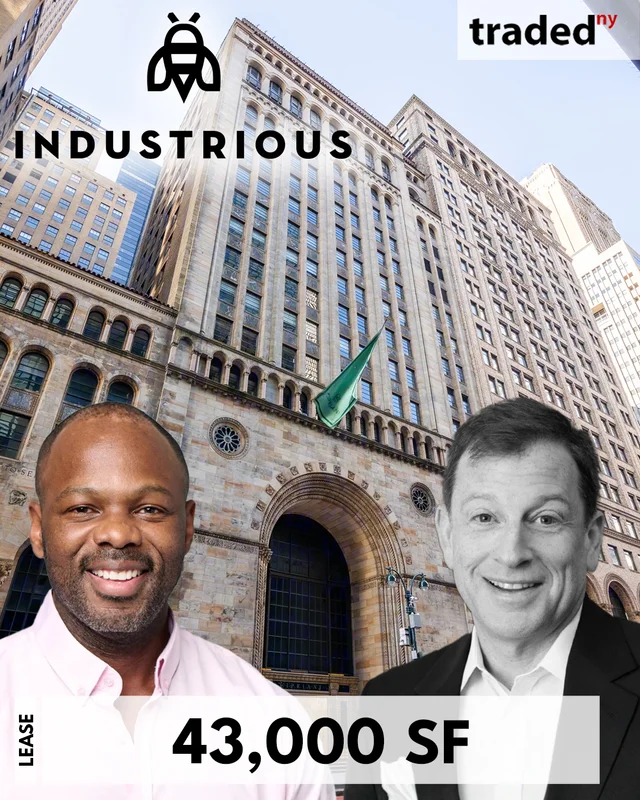Gentry Long Of Industrious Leases 43000 SF Office At 110 East 42nd Street With Meadow Partners