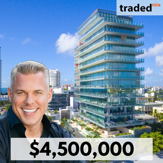 David Pulley Of Douglas Elliman Brokers $4.5M Condo Sale In Miami Beach
