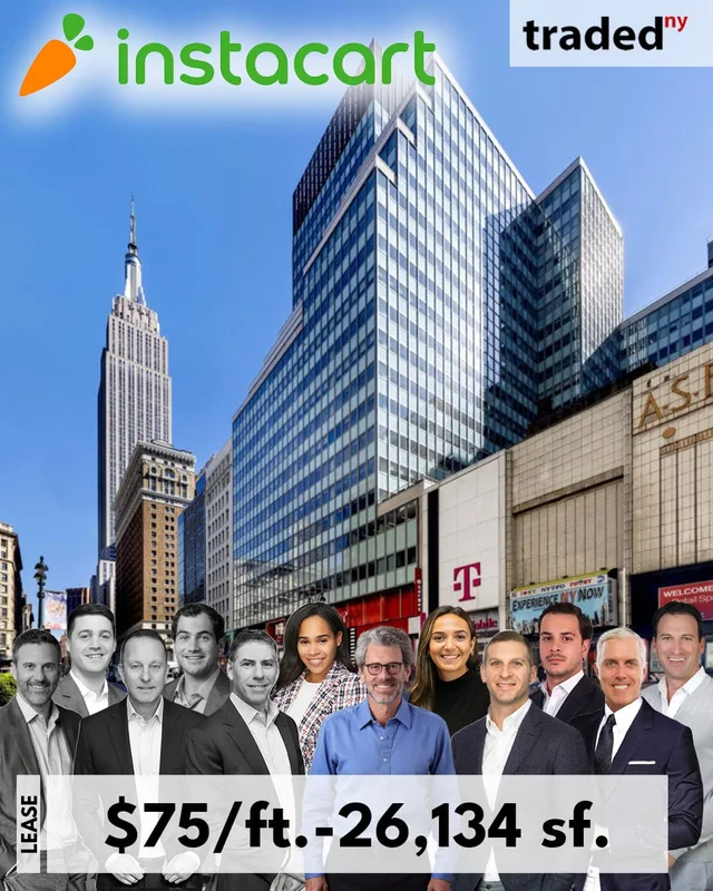 Instacart Signs Seven-Year Lease For 26,134 Square Feet At 111 West 33rd Street