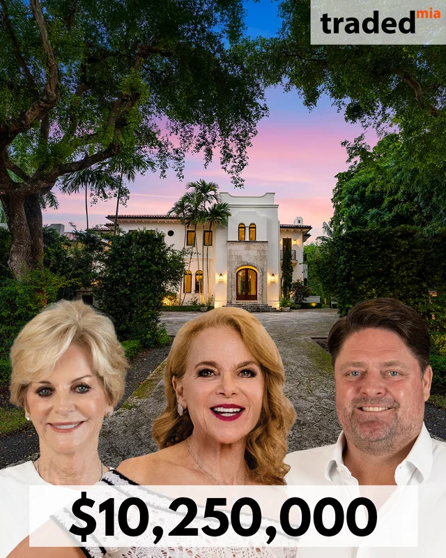 Jill Eber, Nathan Zeder & Judy Zeder Of The Jills Zeder Group Represent Seller In Coral Gables Sale For $10.25M