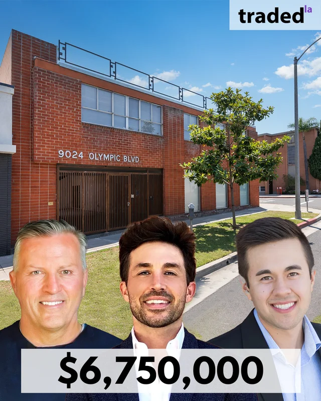 Conor Halloran, Brad McCoy & Dylan Mahood Of Lee & Associates Sell Office In Beverly Hills For $6.75M