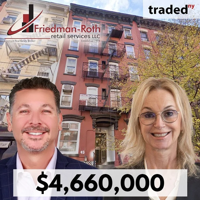 Lynda Blumberg Of RiedmanRoth Represents Buyer In $4.66M Sale Of Mixed-Use Building In East Village