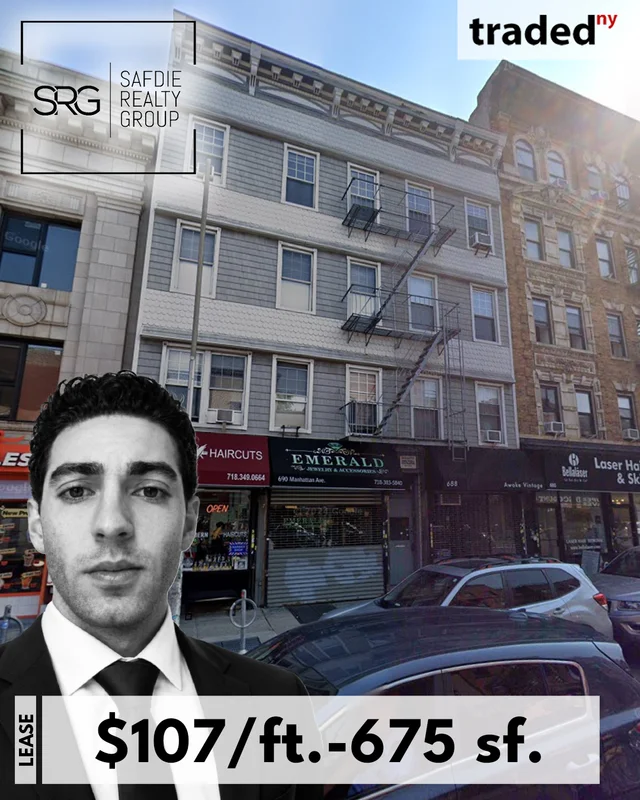 Tony Namdar Leases Retail Space To Stress Management Clothing Shop At 690 Manhattan Avenue
