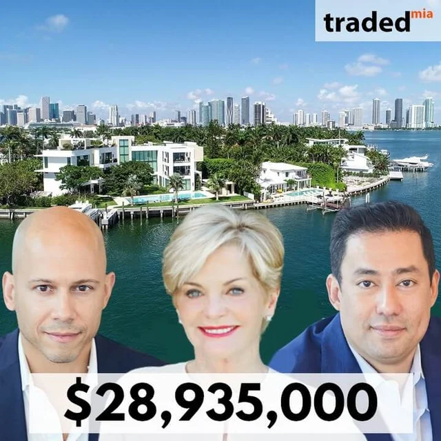 Douglas Elliman Sells SFR On N. Venetian Way In Miami For $28.9M With Buyer's Rep Judith Zeder And Seller's Rep Bryan Sereny & Billy Hernandez