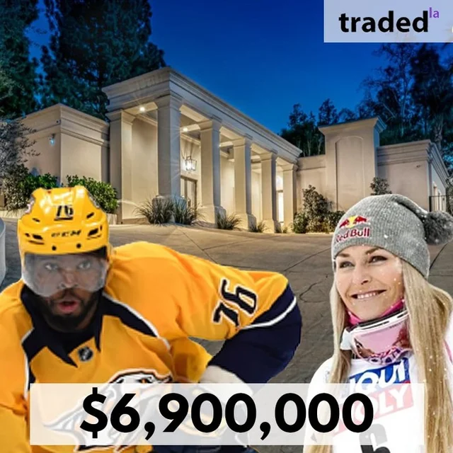 P.K. Subban & Lindsey Vonn Sell Beverly Hills SFR For $6.9M With Brokers Bob Hurwitz & Tanasha Pettigrew
