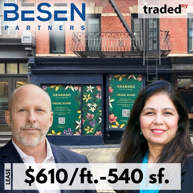 Granado NYC INC Leases Retail Space At 49 Prince Street Manhattan For $27,500 Monthly