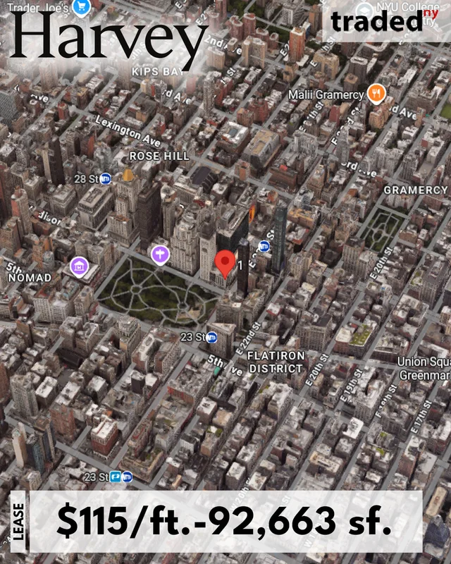Harvey AI Signs 10-Year Lease For 92663 Square Feet At SL Green's One Madison Avenue