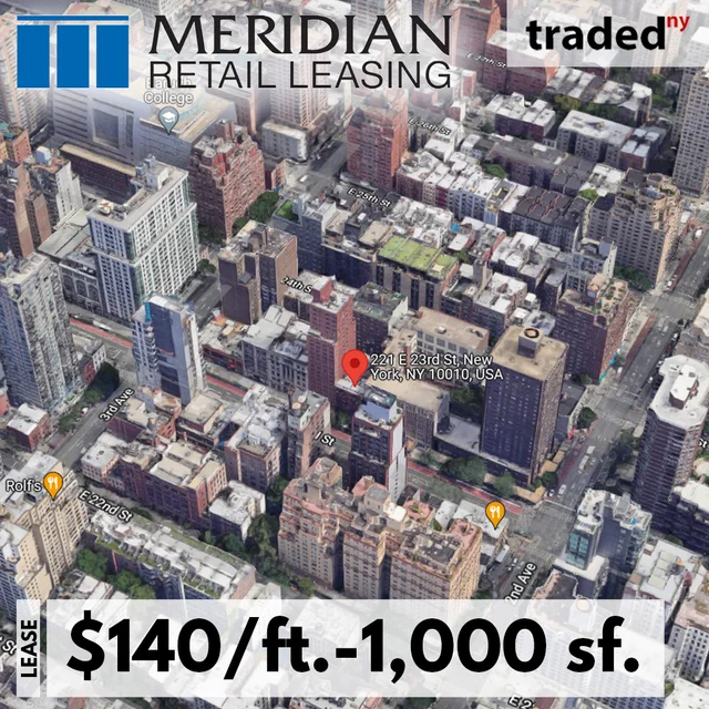 Meridian Capital Group Represents Kas In Retail Lease Deal At 221 East 23rd Street, New York City