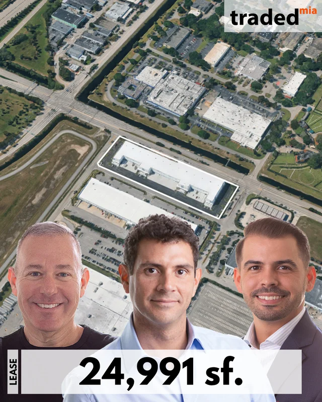 Lyle Chariff Mauricio Zapata And Luis Guevara Of Chariff Realty Group Complete Industrial Lease In Opa Locka
