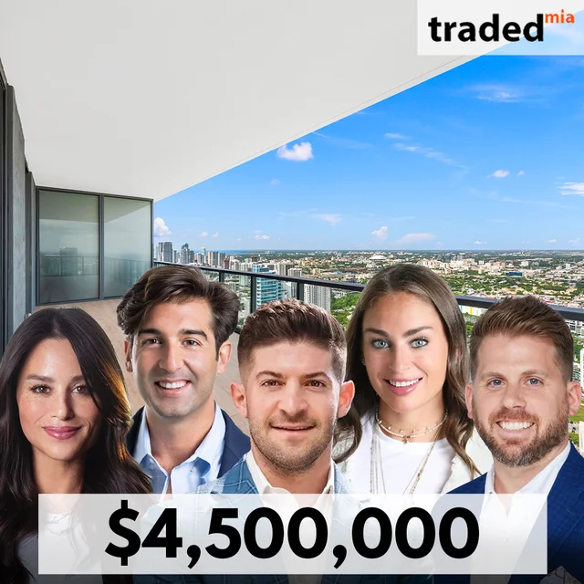 Condos In Miami Sold For $4.5 Million With Brokers Nathan Shore And Jason Zarco