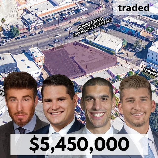 Development Site In East Hollywood Sells For $5.45M With Brandon Michaels, Matthew Luchs, Andrew Leff, And Ben Brownstein As Brokers