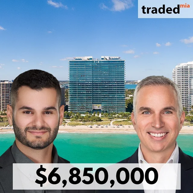 Residential Condo In Bal Harbour Sold For $6.85M - David Vazquez & Mark Zilbert Represented The Sale