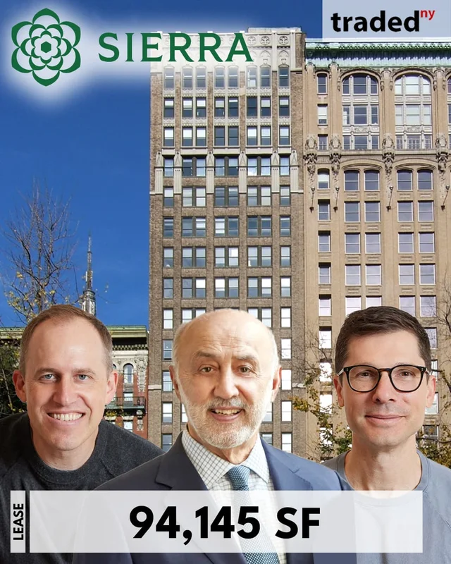 Sierra Signs 94,145 Square Foot Lease With Rockrose Development At 11 East 26th Street