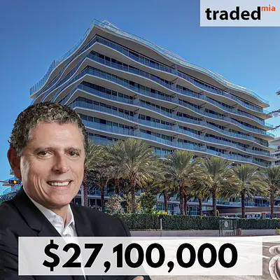 Laercio Jose De Lucena Cosentino Sells Fendi Chateau Unit In Surfside For 27.1M 9349 Collins Avenue Condo Sale Traded