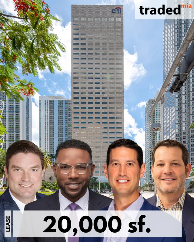 Fowler White Leases 20,000 SF Office At Citigroup Center In Downtown Miami With Grant Killingsworth As Tenant's Rep