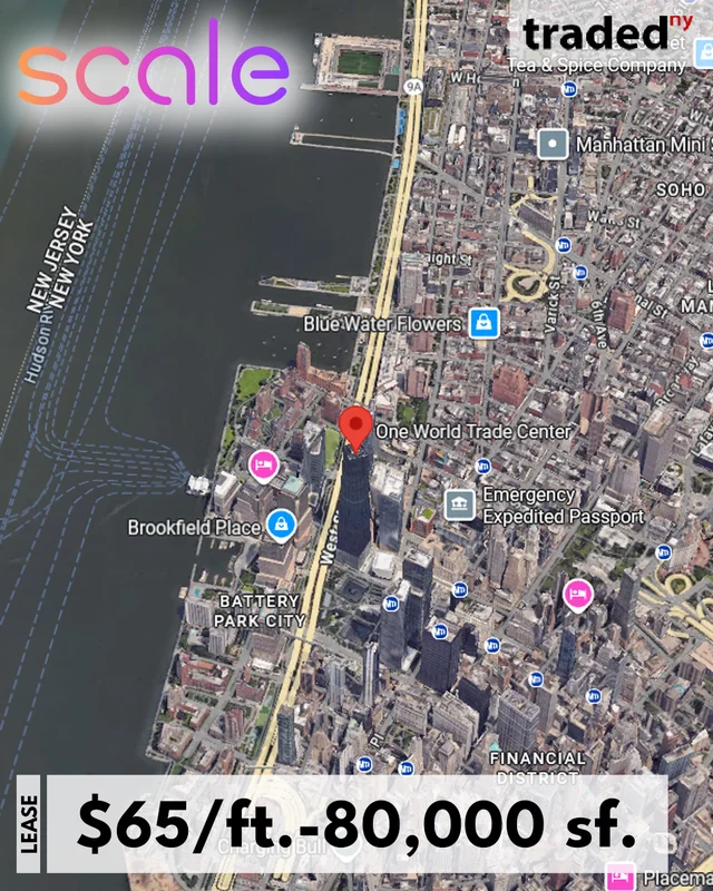 Scale AI Leases 80,000 Square Feet At One World Trade Center From Wunderkind