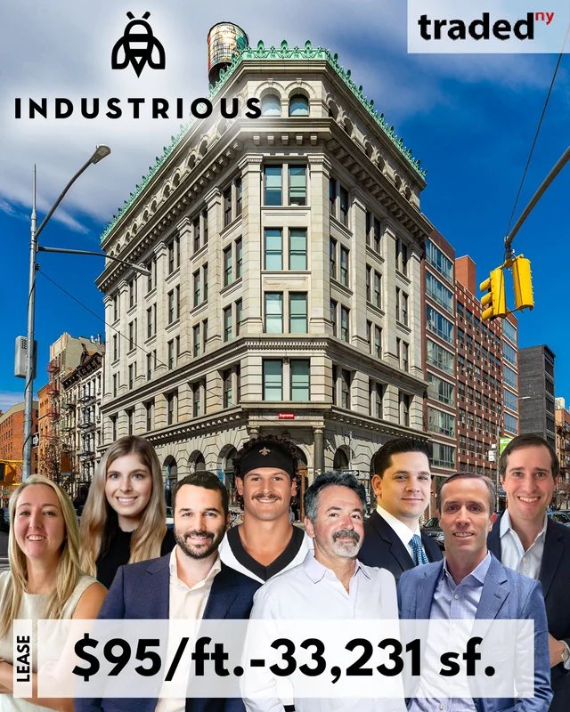 Industrious Leases 33,231 Square Feet At 190 Bowery From RFR For Seven Years