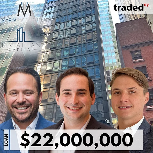 Maxim Capital Group Refinances Hotel In FiDi For $22M With Adam Glick And Josh Greene. Brokered By Leviathan Capital's Max Goveia
