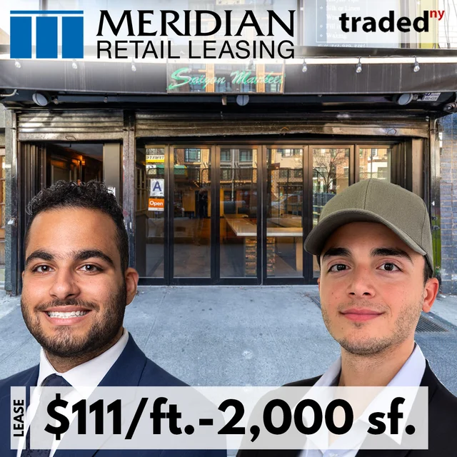 Thai Restaurant Leases Retail Space In West Village Manhattan For $111/ft