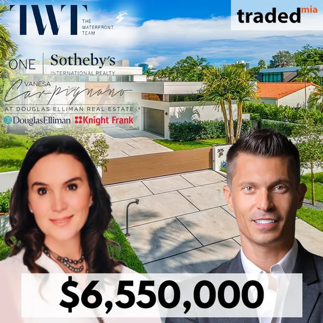 Vanesa Carpignano & David Pullman Sell Miami Beach SFR For $6.55M