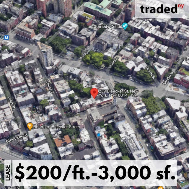 Nuts Factory Leases 3,000 SF Retail Space At 239 Bleecker Street, New York City